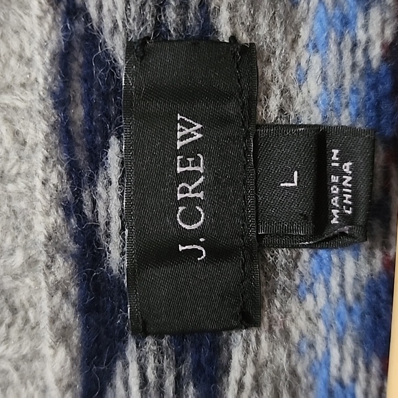 J. Crew McCallum Fair Isle 100% lambs wool sweater size L - Picture 2 of 5